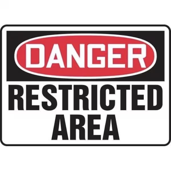 Accuform OSHA DANGER SAFETY SIGN RESTRICTED MADM137XT MADM137XT - main